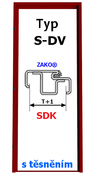 Ocelová zárubeň typ S-DV pro SDK